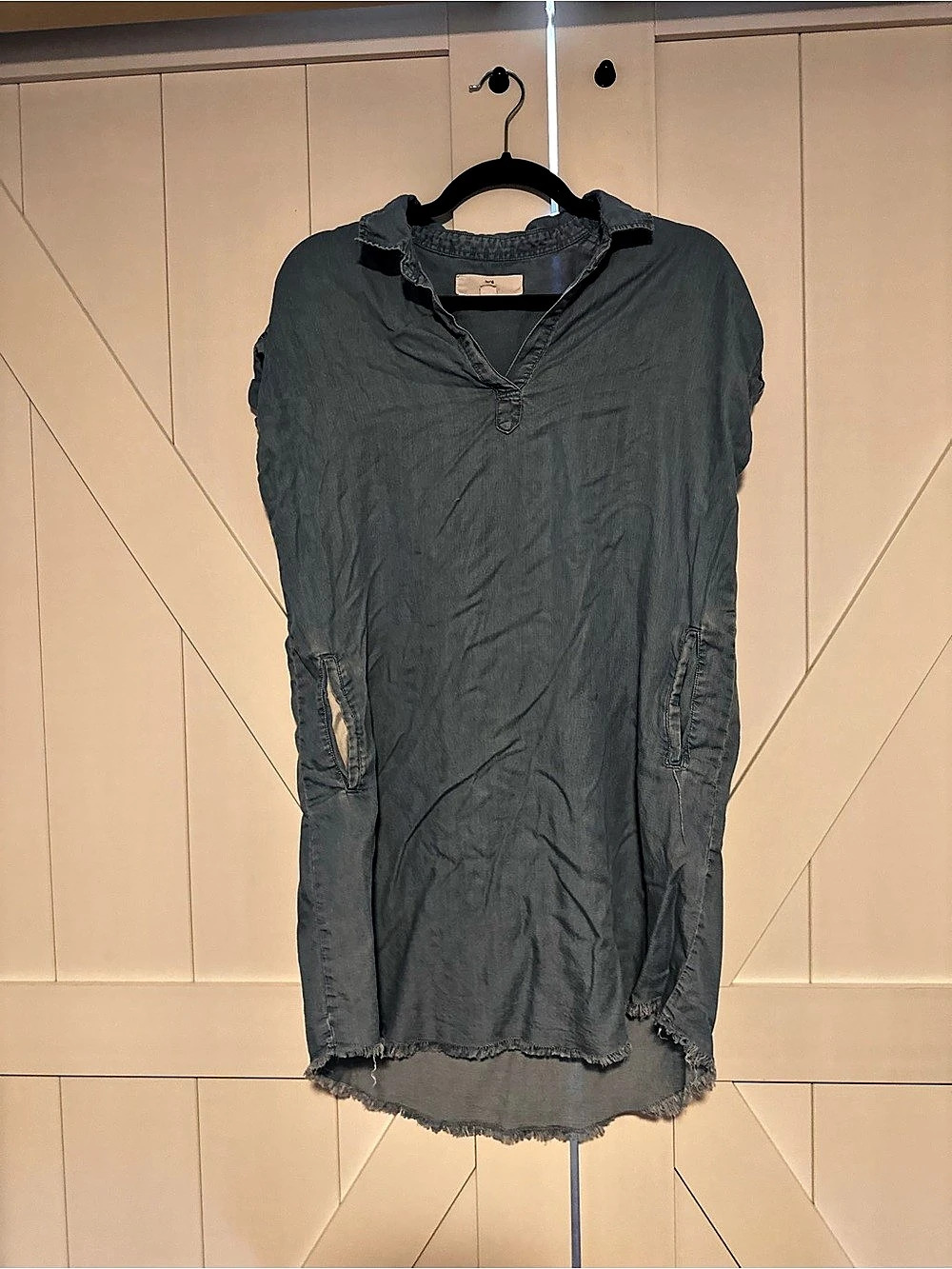 Free People Raw Hem Tunic in Gray